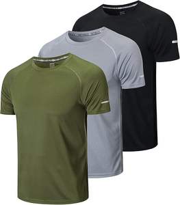 Ropa de gimnasio para hombres Ligero Cómodo Top activo Suave Transpirable Skinny Fit Patrón sólido Simple para adolescentes - Product Image 1