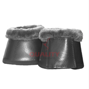 Botas de campana de caballo personalizadas impermeables de cuero PU exterior duradero absorción de impacto forro de poliéster de peluche suave para entrenamiento y equitación - Product Image 4