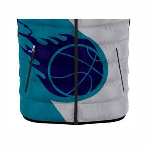 Chaleco acolchado de invierno personalizado para hombre, 100% de nailon, con aislamiento cálido, cuello levantado, cremallera, deportes al aire libre, ropa de trabajo, patrón acolchado, decoración - Product Image 5