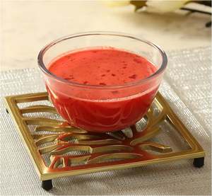 ขาตั้งแบบสามขาอลูมิเนียมสีเงินด้านลายใบไม้,กระทะทนความร้อนแบบตั้งโต๊ะตัวป้องกันเตาสำหรับโต๊ะรับประทานอาหารในครัวในบ้าน - Product Image 5