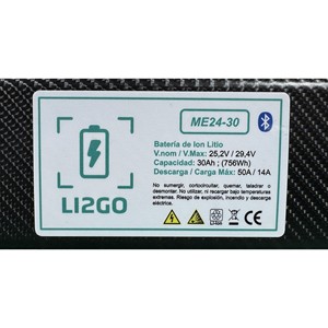 Batteria al litio Li2go Me24 30, 25.2V 30Ah 756Wh, pacco batterie compatto agli ioni di litio per sistemi ausiliari marini - Product Image 2