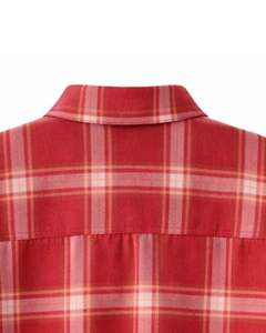 Women Oversized Plaid Button Up Shirt Red Long Sleeve Casual Flannel Checkered Pocket <b>Tunic</b> Top Soft Autumn Winter Wholesale - Product Image 6