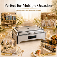 Chauffe-Plat Électrique Professionnel en Acier Inoxydable avec Contrôle de Température pour Buffets, Hôtels et Restaurants