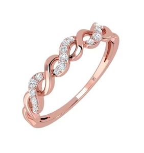 Anillo de diamante de corte de mujer de oro de 14K de alta resistencia Natural para compromiso y boda a precio asequible Anillo - Product Image 5