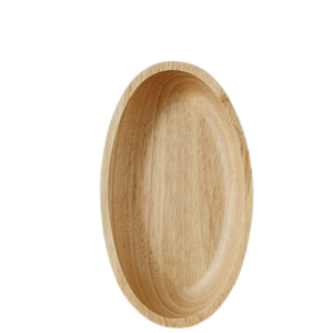 Bol à salade ovale en bois d'acacia de style agréable bol de service en bois naturel avec jambe ustensiles de cuisine en gros du Vietnam - Product Image 1