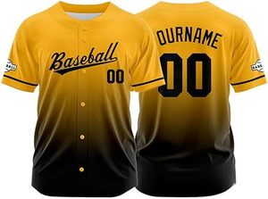 Camiseta de Béisbol Sublimada Personalizada MICR@TECH SPORTS, Color Degradado, Manga Corta, Cuello en V, Uniforme de Softbol para Jóvenes y Adultos - Product Image 5