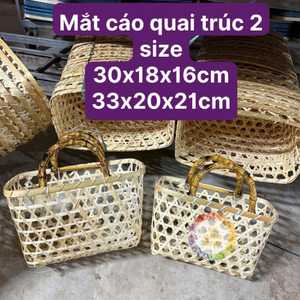 Panier de rangement en bambou naturel tissé à la main pour bonbons, biscuits et autres cadeaux, paniers cadeaux du Nouvel An - Caryln - Product Image 3