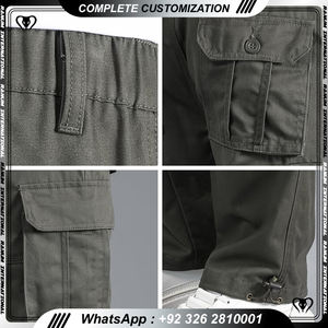 กางเกงคาร์โก้แฟชั่นผู้ชายกางเกงคาร์โก้แบบหลายกระเป๋าสำหรับผู้ชายแนวสตรีทฮิปฮอปสำหรับผู้ชาย - Product Image 4