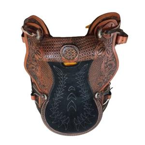 Diseño atractivo tallado a mano cómodo placer occidental montar a caballo sillín vaquero occidental doma sillín con tachuela a juego - Product Image 1