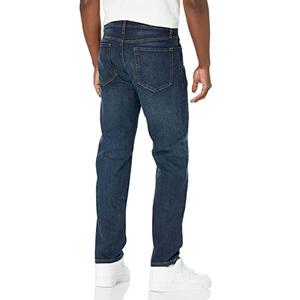 2023 décontracté jambe droite hommes Denim jean pantalon conception personnalisée taille moyenne lavé coupe ajustée fermeture éclair braguette jean pantalon pour hommes - Product Image 3