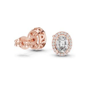 1.2 CT Lab Diamond Halo <b>Earrings</b> for Women VVS-VS EF Clarity 18KT, 14KT, 10KT Gold & 925 <b>Silver</b> Rose, Yellow, White Gold - Product Image 5