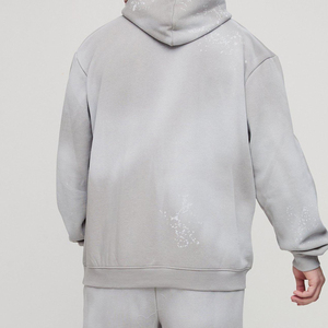 Ensemble de survêtements en molleton French Terry avec logo personnalisé, sweat-shirt à capuche pour homme, survêtement épais en coton lourd, survêtement surdimensionné pour homme - Product Image 3