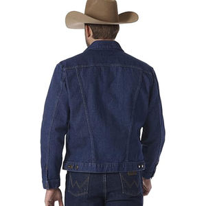 Vente en gros de vestes pour hommes en denim à la mode avec logo personnalisé Vêtements d'extérieur pour hommes veste en jean épais blanc chaud pour hommes veste en toile de coton - Product Image 3