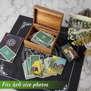 กล่องเก็บของไม้แบบไม่พ่นสีกล่องของขวัญกล่องชาไม้งานฝีมือป้ายติดผนัง - Product Image 2