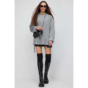 Pull en crochet décontracté surdimensionné 100% acrylique col rond - Product Image 1