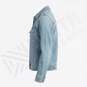 Veste en jean pour femme de couleur unie personnalisée, vêtements de rue, qualité tendance, décontractée, vêtements d'extérieur, manteau, design moderne - Product Image 3