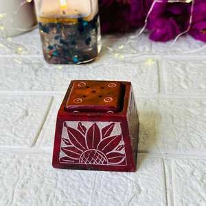Handcrafted Red <b>Marble</b> Incense & <b>Candle</b> Holder Good Quality Wholesale Brest Price Home Decoration Aromatherapy Diffuser - Product Image 1