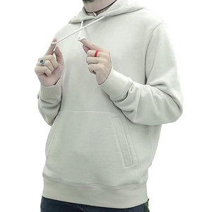 New Arrival Solid Block Color Fleece Pullover Hoodies OEM Fashion Clothing Solid Grey Winter Wholesale Pullover Custom Hoodies - Product Image 5