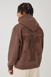 Winter Cotton <b>Fleece</b> Oversized Hoodie Unisex for Men Custom Logo <b>Brown</b> Color Made In Pakistan High Quality - Product Image 6