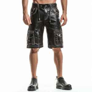 Pantalón corto bávaro de cuero de vaca bordado personalizado de alta calidad para ropa de rendimiento de Festival alemán - Product Image 3