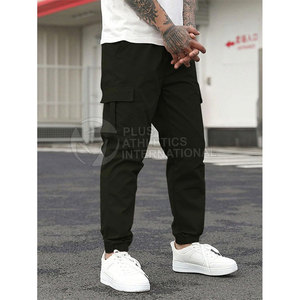 กางเกงแนวสตรีทเอวรูดและมีกระเป๋าขนาดใหญ่สำหรับผู้ชายกางเกงลำลองแนวสตรีทแวร์แนวสตรีทแวร์ - Product Image 2