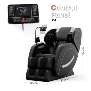 Fauteuil de massage avec fonction Shiatsu pour tout le corps, inclinable, avec chaleur, rouleaux pour les pieds, étirements thaïlandais, haut-parleurs Bluetooth, purification par anions - Product Image 2