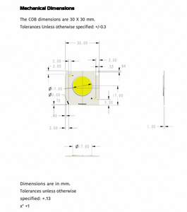 POLYMATECH STANDARD COB Series FL18COB3030 LED Azul de 450nm de Alta Potencia, Iluminación COB que Proporciona una Iluminación Azul Intensa y Eficiente - Product Image 6