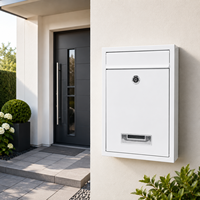 Boîte aux lettres murale en acier galvanisé, résistante à l'eau, durable, en métal, avec revêtement en poudre, pour appartement, usage domestique, stockage de colis, courrier