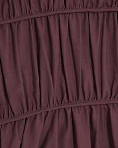 Vestido largo de rayón Burdeos largo hasta el tobillo vestido bohemio sin mangas con gradas vestido Maxi suelto para mujer - Product Image 6