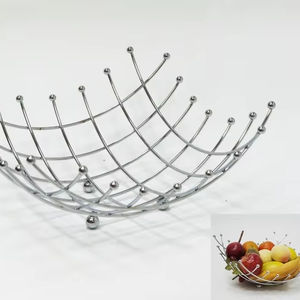 Présentoir à fruits de cuisine en métal vide multicouche rectangle - Product Image 1