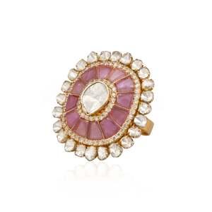 Anillo de Rubí Natural con Corte Ovalado, Joyería Boho Hecha a Mano, Delicada, Chapada en Rodio, Certificada por IGI - Product Image 3