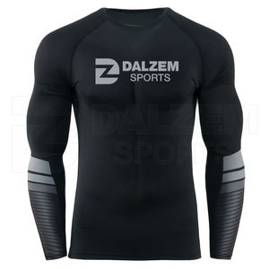 Nueva Camiseta de manga larga de compresión sublimada, ropa para correr de secado rápido, Fitness, gimnasio, deporte, correr, Rashguard, Tops, diseño impreso - Product Image 3