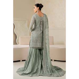 Elegant A-Line Mother of Bride Embroidered Chiffon <b>Dress</b> SF-4160 - Product Image 2