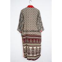 Kimono de luxe en soie 100% pour femmes, style bohème fait main, robe indienne patchwork, vêtements de vacances, vêtements de nuit, méthode de port tricotée, col en V