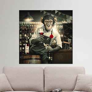 Tableau sur toile imprimé élégant - Décoration murale moderne avec animaux pour la maison, encadré - Product Image 1