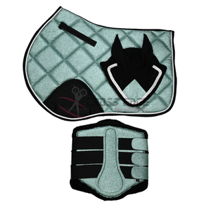 Ensembles de coussins de selle Endurance bonnet d'oreille de cheval bottes de brossage de cheval antidérapantes Tapis de selle de cheval avec conceptions personnalisées Tailles et logos - Product Image 4