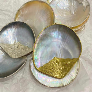 Assiette en nacre faite à la main, assiette en nacre naturelle, assiette décorative en nacre Caviar servant l'exportation - Product Image 4