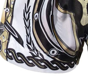 กางเกงคิกบ็อกซิ่งพิมพ์ลายแบบซับลิเมชั่น โพลีเอสเตอร์ผสมสแปนเด็กซ์ สำหรับผู้ชายและผู้หญิง กางเกงมวยไทยแบบสั้น กางเกง MMA แบบสั่งทำ สำหรับขายส่ง - Product Image 5