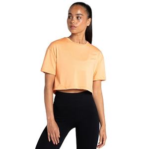 Camiseta Deportiva Corta de Verano para Mujer, Cuello en V, Elástica, Lisa, Personalizable, 100% Algodón, de Secado Rápido, Venta al Por Mayor, Alta Calidad - Product Image 2