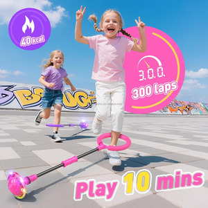 Flooyes Skip Ball สำหรับเด็กข้อเท้าข้ามบอลของเล่นพร้อมตัวจับเวลา CAL เครื่องคิดเลขแบบชาร์จไฟได้ล้อมอลสีสันสดใส - Product Image 5