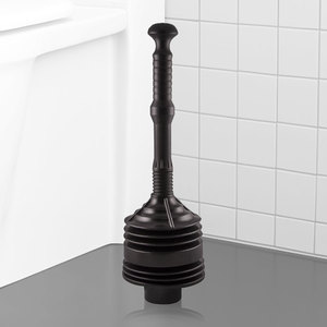 Heavy-Duty High Pressure Master Toilet <strong>Plunger</strong> with Removable Handle Quick Dry PE Material 51cm - Product Image 1