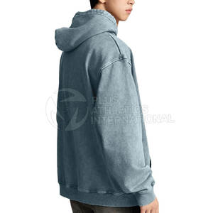 เสื้อฮู้ดผู้ชายซักกรดเสื้อฮู้ดแขนยาวผ้าฝ้ายผสมมีฮู้ดสำหรับสตรีทแวร์ - Product Image 3