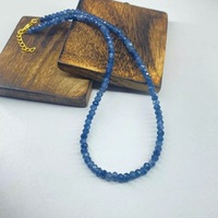 Collier sportif en perles imitation saphir bleu plaqué argent/or, bijoux en pierres précieuses, perles rondes facettées, cadeau HAYAAT