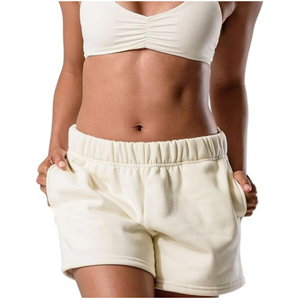 Shorts de survêtement pour femmes à taille élastique Shorts de survêtement du fabricant direct d'usine pour femmes Shorts de survêtement en coton pour femmes Production rapide - Product Image 1