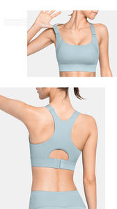 ชุดออกกำลังกายแบบแอคทีฟสำหรับผู้หญิงกางเกงเลกกิ้งออกกำลังกายและบราระบายอากาศได้ดีแห้งเร็ว2024ออกแบบโลโก้ได้ตามต้องการ - Product Image 4