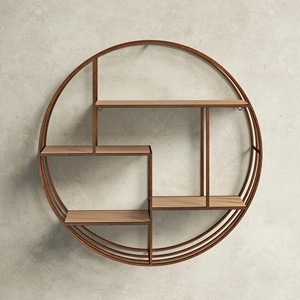 Étagère murale en métal de rangement d'angle avec revêtement en poudre noire Finitions de haute qualité avec trois niveaux pour le stockage en gros - Product Image 3