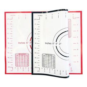 Không dính 3 trong 1 Nhà Bếp Máy thực phẩm màu trắng lớp Silicone bột cán & <span class=keywords><strong>Pastry</strong></span> Baking Mat đo lường Baking <span class=keywords><strong>Pastry</strong></span> công cụ - Product Image 5