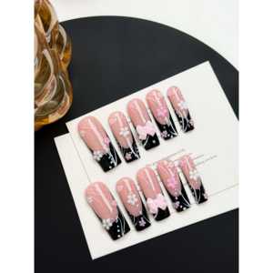 Uñas Postizas Color Rosa Medianoche - Product Image 1