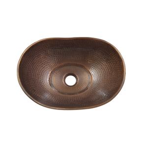 Lavabo en cuivre martelé fait à la main, rond, pour salle de bain, fournisseur OEM et fabricant en gros - Product Image 4