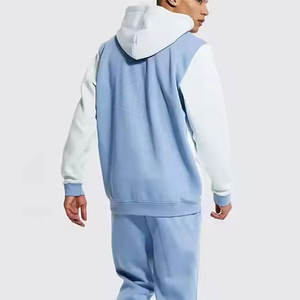 Vente en gros personnalisé 100% coton polaire haute qualité vierge unisexe surdimensionné à capuche et pantalon de jogging ensemble survêtement évasé pour hommes - Product Image 4